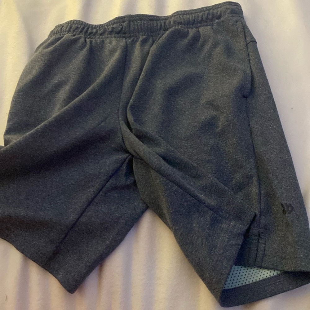 Light blue stretchy athletic shorts